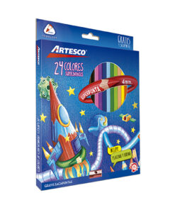 Colores Triangulares Largos x 24 unds. Artesco