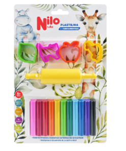 Plastilina Neón+ Rodillo + Cortadores - Nilo