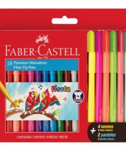 Plumón 45 x12 + 4 Neón + 2 Pastel - Faber Castell