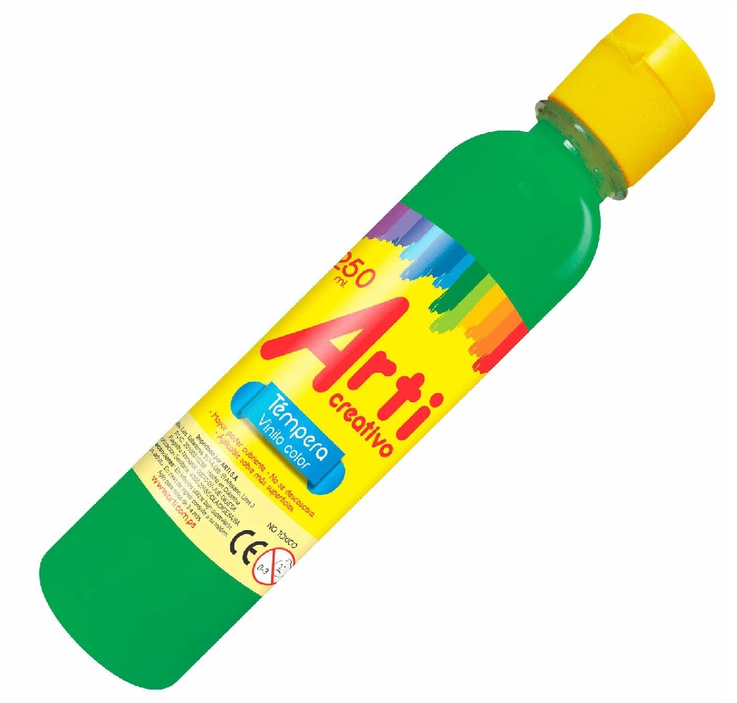 Témpera 250ml c/aplicador Verde Arti Creativo