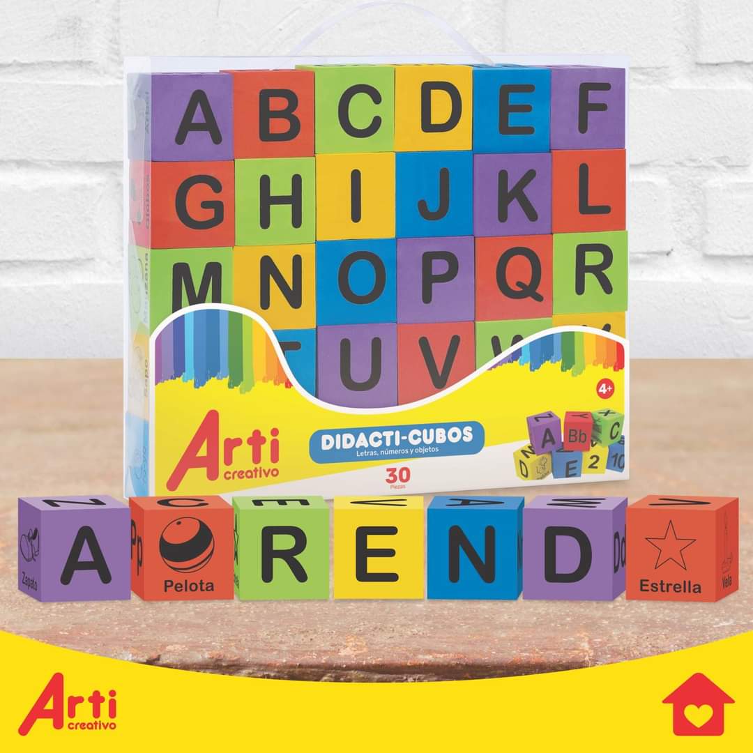 DIDACTICUBOS - CUBOS EDUCATIVOS EN GOMA EVA X 30 PIEZAS - Imagen 2
