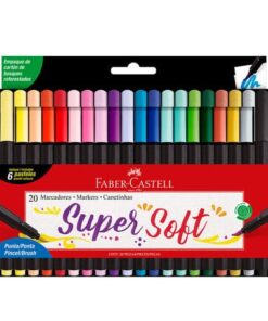 Marcadores SuperSoft x20 punta pincel Faber Castell