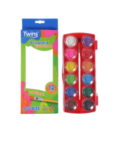 Alternative view of Acuarela Escarchada x12 colores - Twins