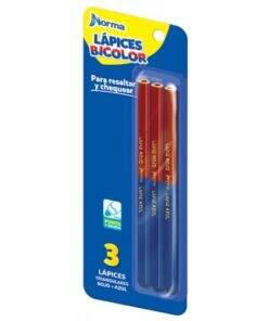 Lapiz Bicolor Norma Blister x3