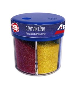 Dispensador Diamantina Metal x 6 Colores