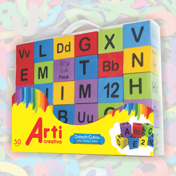 DIDACTICUBOS - CUBOS EDUCATIVOS EN GOMA EVA X 30 PIEZAS