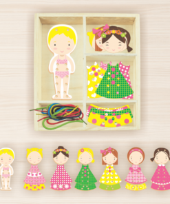 Juegos de Maderas Educativos Lacing Girl