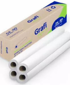 Rollo Papel Plotter 24" x45mt. 90gr. x 4 Rollos - Grafipapel