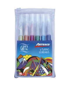 Plumones Escarchados Glitz x6 Artesco